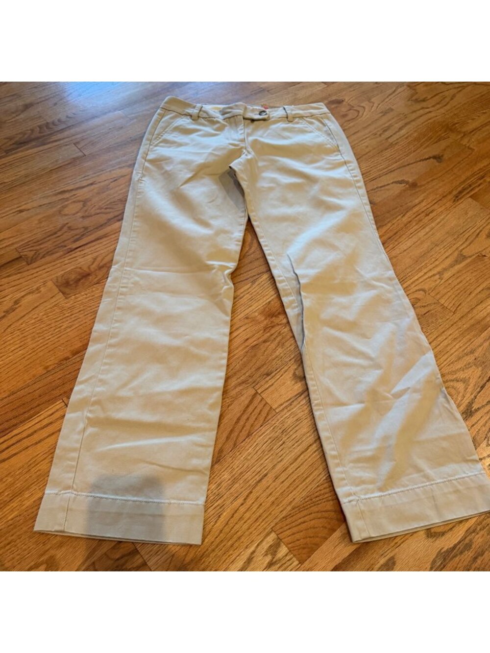 LANDS END WOMENS SIZE 8 LOW RISE STRAIGHT LEG PANTS NEW CANVAS